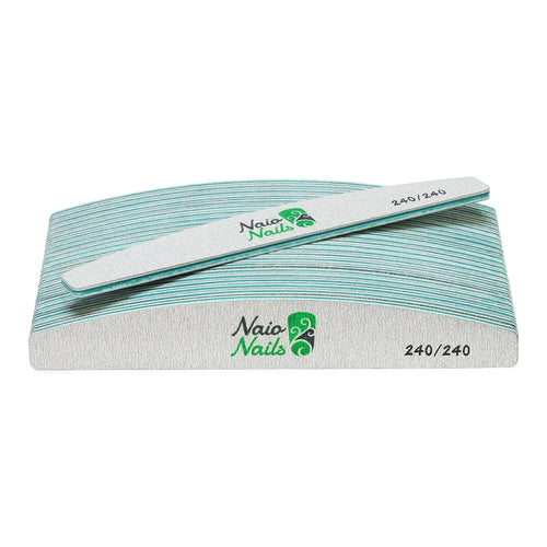 25'li Paket - Zebra Gri Yarım Ay 240/240 Kum Tırnak Törpüleri
