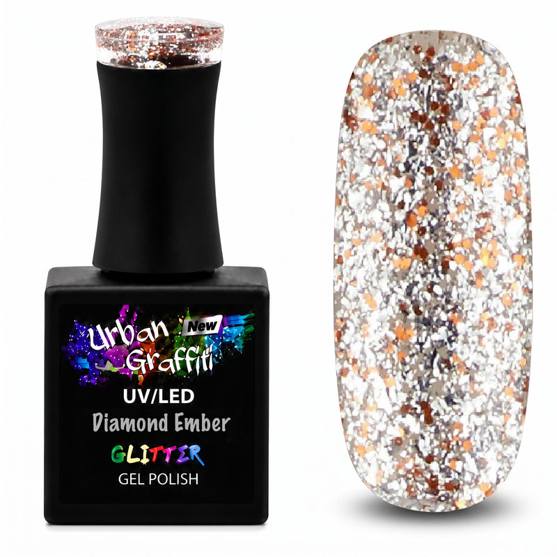 Diamond Ember - UGGP-A0911 Urban Graffiti Gümüş ve Altın Simli Jel Oje 15ml