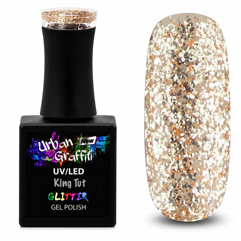 King Tut - UGGP-A0915 Urban Graffiti Altın Simli Jel Oje 15ml