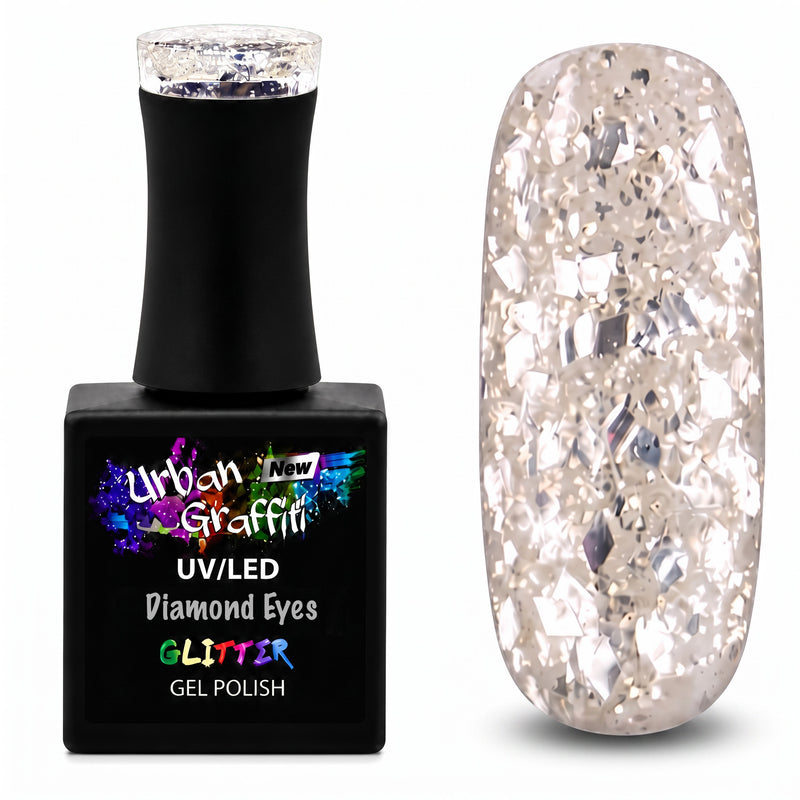 Diamond Eyes - UGGP-A0923 Urban Graffiti Gümüş Simli Jel Oje 15ml