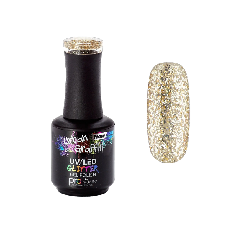 Sphinx - UGGP-A0917 Urban Graffiti - Altın Kalın Simli Jel Oje - 15ml